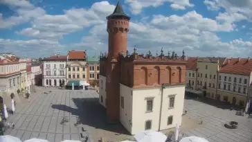 Obraz na centrum Starego Miasta w Tarnowie na żywo