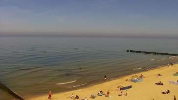 Kamera z widokiem na plażę i morze w Trzęsaczu - Powiat Gryficki
