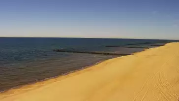 Kamera z widokiem na plażę i morze w Trzęsaczu - Powiat Gryficki