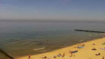 Kamera z widokiem na plażę i morze w Trzęsaczu - Powiat Gryficki