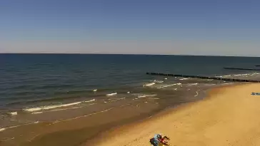Kamera z widokiem na plażę i morze w Trzęsaczu - Powiat Gryficki