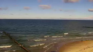 Kamera z widokiem na plażę i morze w Trzęsaczu - Powiat Gryficki