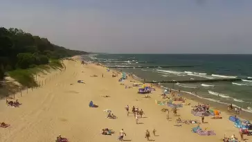 Kamera z widokiem na plażę i morze w Trzęsaczu - Powiat Gryficki