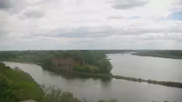 Widok z Kamery na styk rzeki Narew z Wisłą