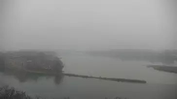 Widok z Kamery na styk rzeki Narew z Wisłą