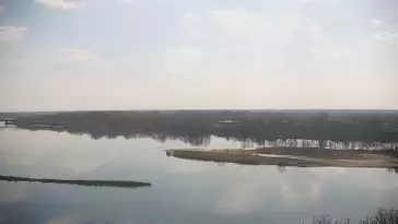 Widok z Kamery na styk rzeki Narew z Wisłą