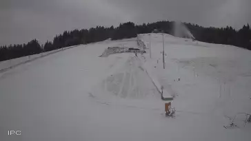 Widok z Kamery na trasę zjazdową w Tylicz.ski.