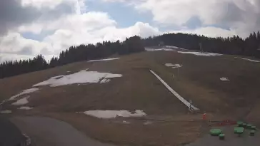 Widok z Kamery na trasę zjazdową w Tylicz.ski.