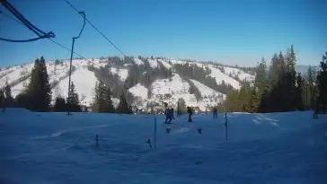 Widok z górnej części wyciągu U Jędrola