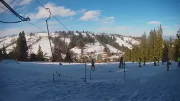 Widok z górnej części wyciągu U Jędrola