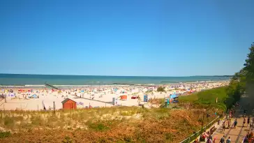 Obraz na żywo z plaży w Ustce, nadmorską promenadę i punkt widokowy