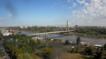 Obraz live z widokiem na Most Świętokrzyski w Warszawie. Zerknij na inne kamery.