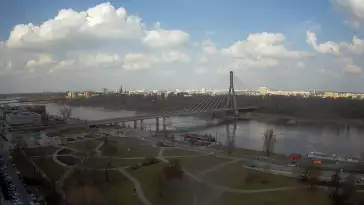 Obraz live z widokiem na Most Świętokrzyski w Warszawie. Zerknij na inne kamery.