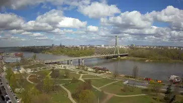 Obraz live z widokiem na Most Świętokrzyski w Warszawie. Zerknij na inne kamery.