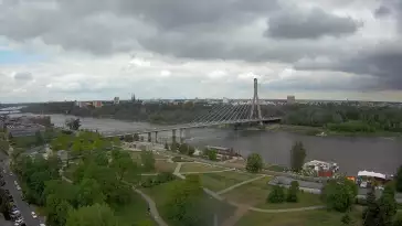 Obraz live z widokiem na Most Świętokrzyski w Warszawie. Zerknij na inne kamery.