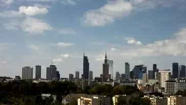 Warszawa - widok na centrum stolicy NOWOŚĆ