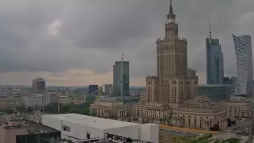 Obraz na Pałac Kultury i Nauki w Warszawie na żywo