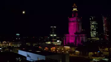 Obraz na Pałac Kultury i Nauki w Warszawie na żywo