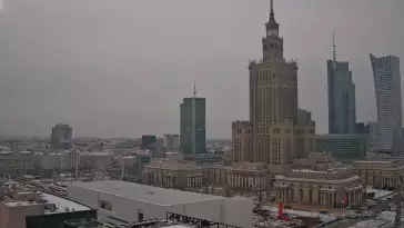 Obraz na Pałac Kultury i Nauki w Warszawie na żywo