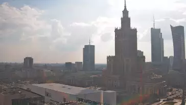 Obraz na Pałac Kultury i Nauki w Warszawie na żywo