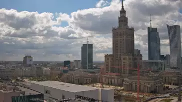 Obraz na Pałac Kultury i Nauki w Warszawie na żywo