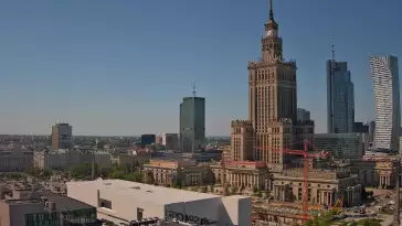 Obraz na Pałac Kultury i Nauki w Warszawie na żywo