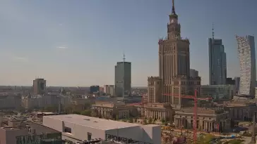 Obraz na Pałac Kultury i Nauki w Warszawie na żywo