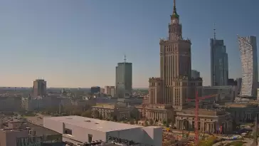 Obraz na Pałac Kultury i Nauki w Warszawie na żywo