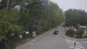 Ujęcie na część deptaka w Wiciu nad morzem