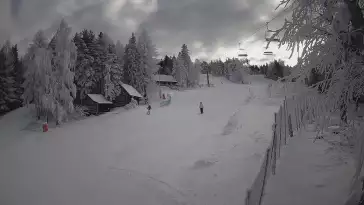 Widok na trasę narciarską Wierchomla szałas