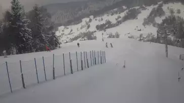 Widok z górnej stacji narciarskiej Wierchomla Toczek