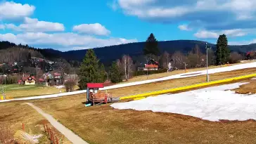 KAMERA Rodzinny Cieńków w Wiśle Malince - widok na orczyk