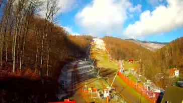 WISŁA HOTEL STOK - widok na dolną trasę