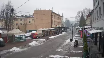 Widok z Kamery na deptak w WIŚLE na żywo