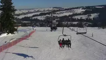 Widok z Kamery na kolej krzesełkową WITÓW SKI