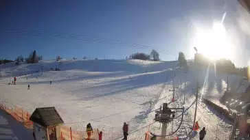 Widok na stok narciarski Wojtek w Zawoi