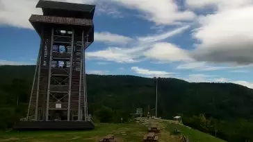 Mosorny Groń - widok z kamery na stok