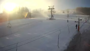 Widok na stok narciarski Złoty Groń.