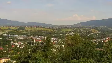 Widok z Kamery na panoramę Żywca i okolic.
