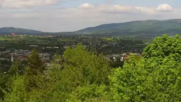 Widok z Kamery na panoramę Żywca i okolic.