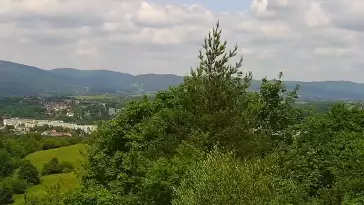 Widok z Kamery na panoramę Żywca i okolic.