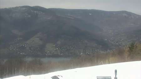 Ujęcie na panoramę gór w Beskidzie Małym