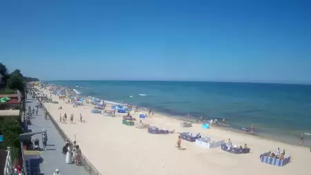Sarbinowo plaża kamera na plaży