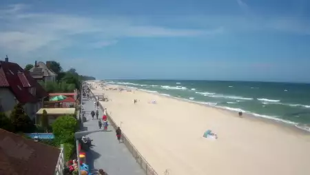 Sarbinowo plaża kamera na plaży
