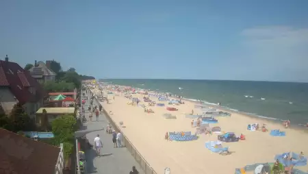 Sarbinowo plaża kamera na plaży