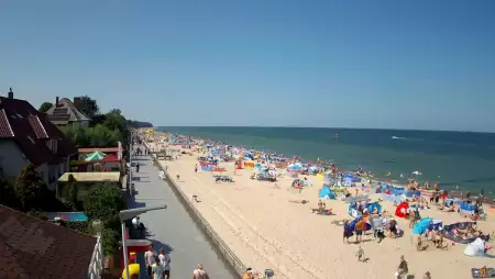 Sarbinowo plaża kamera na plaży
