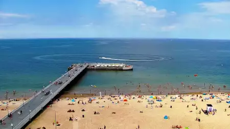 Obraz na żywo na Molo i Plażę w Kołobrzegu