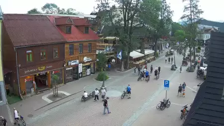 Kamera Zakopane na żywo widok na deptak