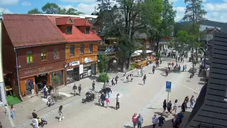 Kamera Zakopane na żywo widok na deptak