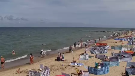 Pobierowo kamera na miasto i plażę